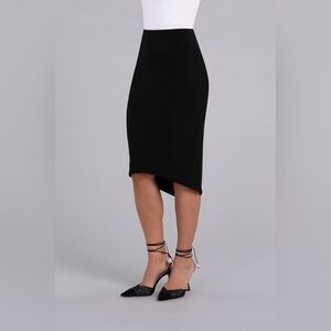 Sympli Black Pencil Drop Skirt Short